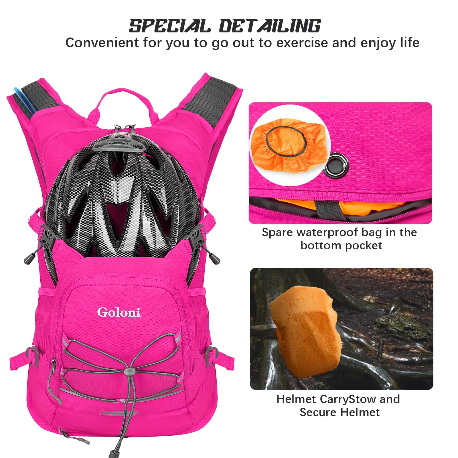 19L Hydration Backpack Hiking Including 2L Water Bladder  Large Sling Backpack, Hydration Pack Hiking Including 2l Water Bladder Large Sling Backpack Hydration Pack Backpack Crossbody Backpack - View #10