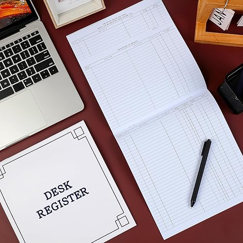 Miniatura 8 de Kosiz Registro de chequera de 5 piezas para chequeras de negocios, registro de transacciones, libro de escritorio ejecutivo de negocios de gran