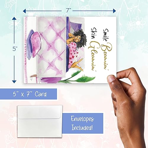 Miniatura 6 de Caja surtida de tarjetas de felicitación afroamericanas  18 tarjetas de felicitación cristianas para todas las ocasiones con sobres, tarjetas de