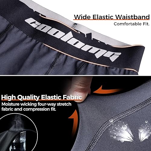 Miniatura 6 de COOLOMG Pantalones cortos de compresión para niños y jóvenes, con copa protectora, ropa interior deslizante para béisbol, fútbol, lacrosse hockey