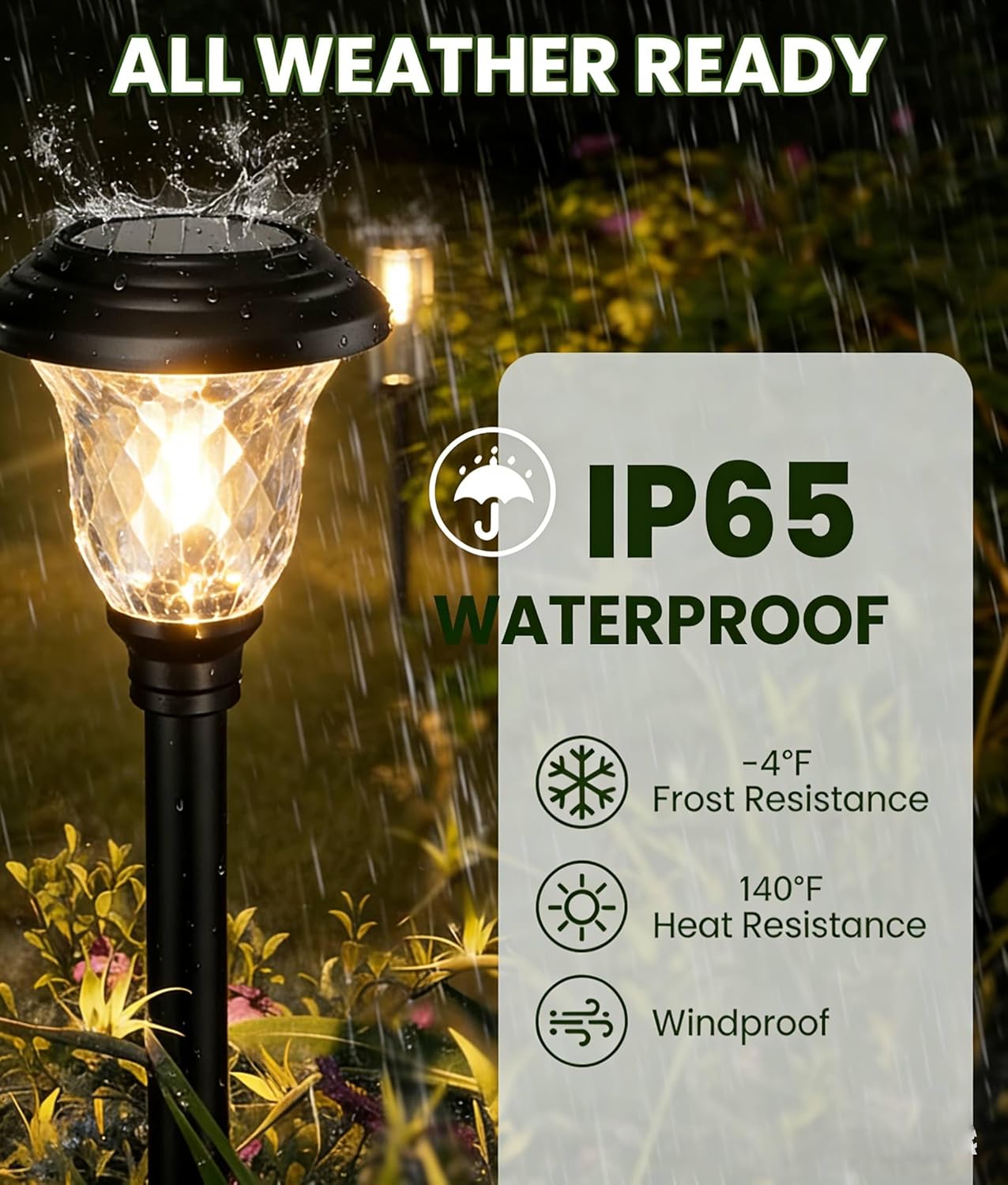 beau jardin 8 pack solar pathway lights white+color changing stainless steel 3 mode outdoor multicolor metal solar powered waterproof glass for garden landscape path yard walkway driveway black black metal 8pack