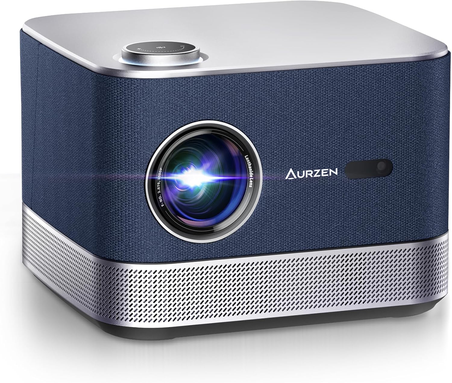 3-in-1 Projector 4K Supported, AURZEN BOOM 3 Smart Projector with WiFi and Bluetooth, 3D DoIby Audio & 36W Speakers, Auto Focus & Keystone, Apps Official 500 ANSI Home Outdoor proyector, Blue