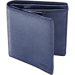Amazon | [IWATOMI] 財布 メンズ 二つ折り財布 薄い レザー 小銭入れ 