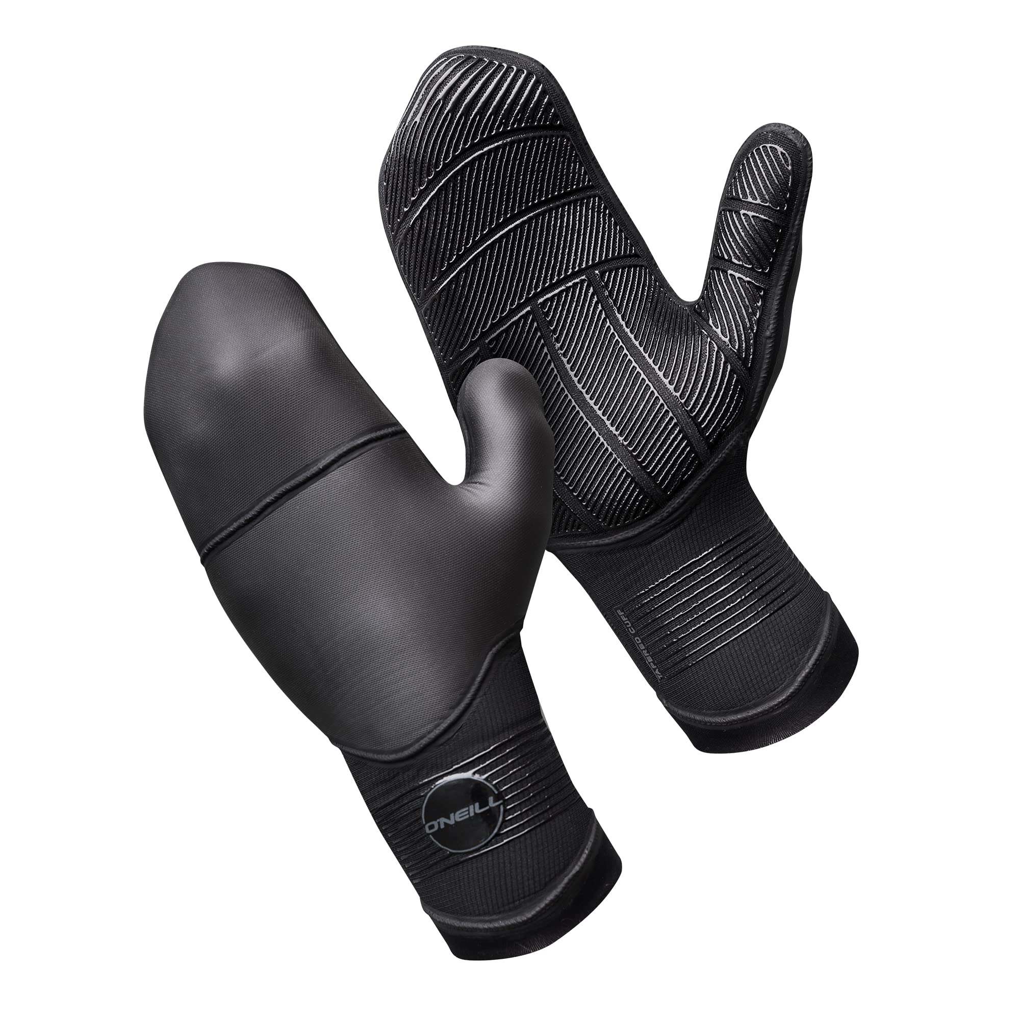 O'NEILL ONeill Psycho 5MM Double Lined Neoprene Wetsuit Mittens Black - Unisex - 100% Sealed - Tacky grip -