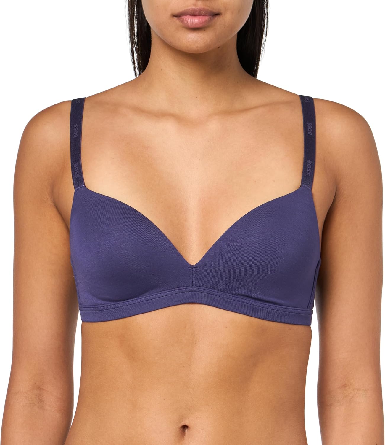 BOSS Women's Logo Straps Padded Triangle Bra