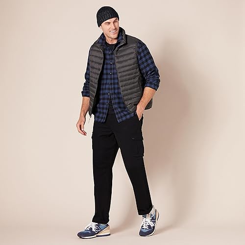 Miniatura 8 de Tienda Essentials - Pantalones cargo elásticos de corte recto para hombre (disponibles en tallas grandes y altas)