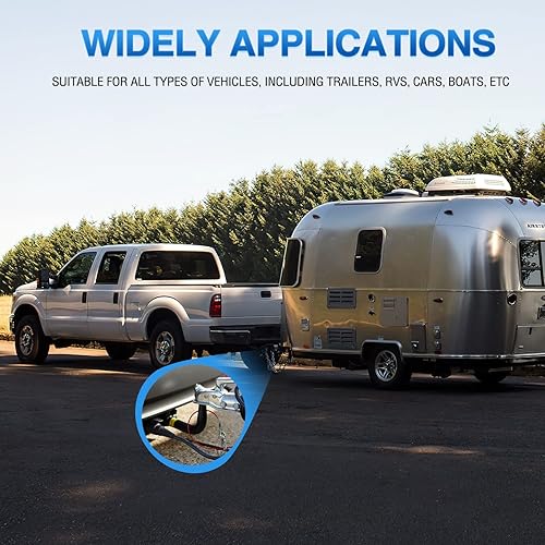 Vista 25 de Nilight - 50050R Cable de extensión de enchufe de remolque de 7 vías de 3 pies de largo 10-14 AWG terminales/cables de cobre de doble clavija