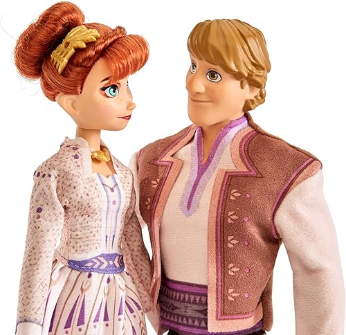 Miniatura 3 de Disney Frozen Anna & Kristoff Fashion Dolls - Paquete de 2 unidades, trajes presentados en la película Frozen 2, marrón