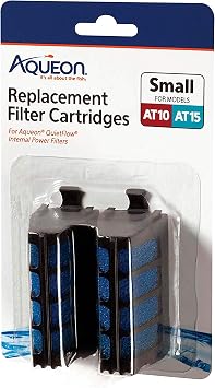 Aqueon Genuine Replacement Internal Filter Cartridge Small, 2 Pack