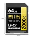 Lexar Professional 2000x 64GB SDXC UHS-II Card, Up to 300MB/s Read (LSD2000064G-BNNNU) gallery image