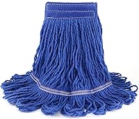 Vista 1 de Cabezal de trapeador de cuerda comercial con extremo de bucle, cabezales de trapeador de algodón, diadema de 6 pulgadas, repuesto de cabezal