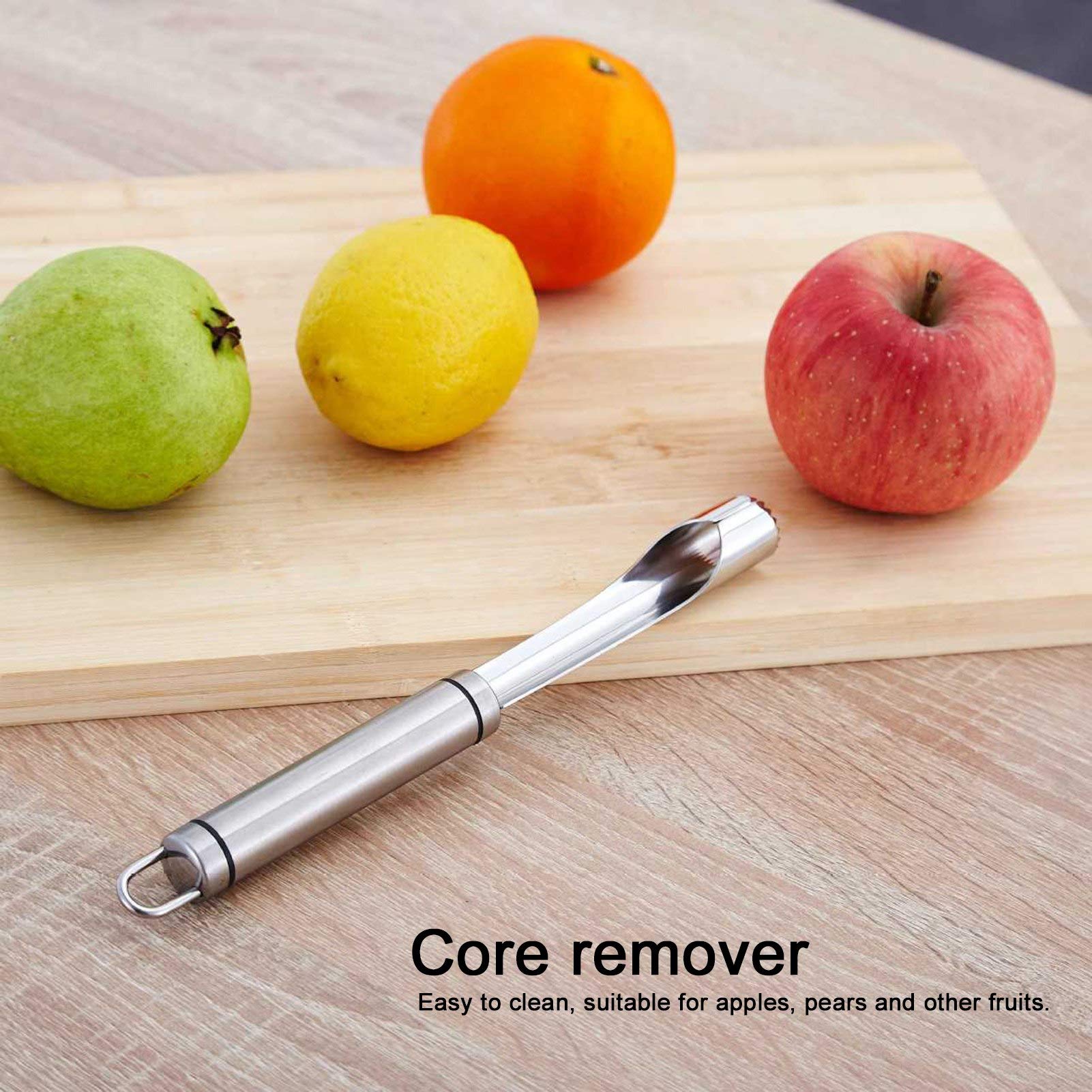 Stainless Steel Fruit Corer - 304 Steel Pear & Apple Core Remover Tool, Dishwasher Safe