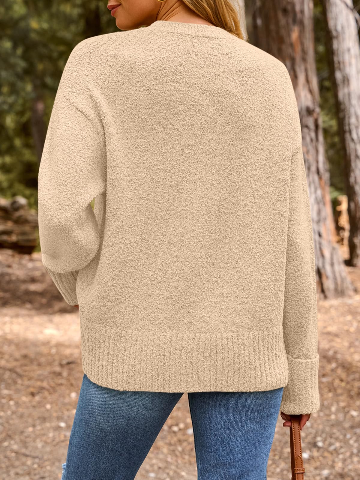 LILLUSORY Damskie swetry oversize, puszysty gruby ciepły sweter
