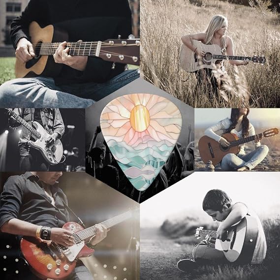 0.96mm Thick Guitar Picks - Sunset Sea