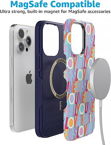 Vista 539 de Casely Funda para iPhone 15 Pro Jardín Secreto Flores mixtas Funda atrevida Compatible con MagSafe y botón de acción Jardín Secreto Floral