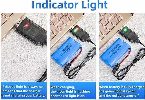 Miniatura 4 de Aliwisdom Cable cargador de batería universal RC con conector XH3 Pin Plug para batería Lipo de 7.4V 2S, compatible con coche RC/barco RC/avión