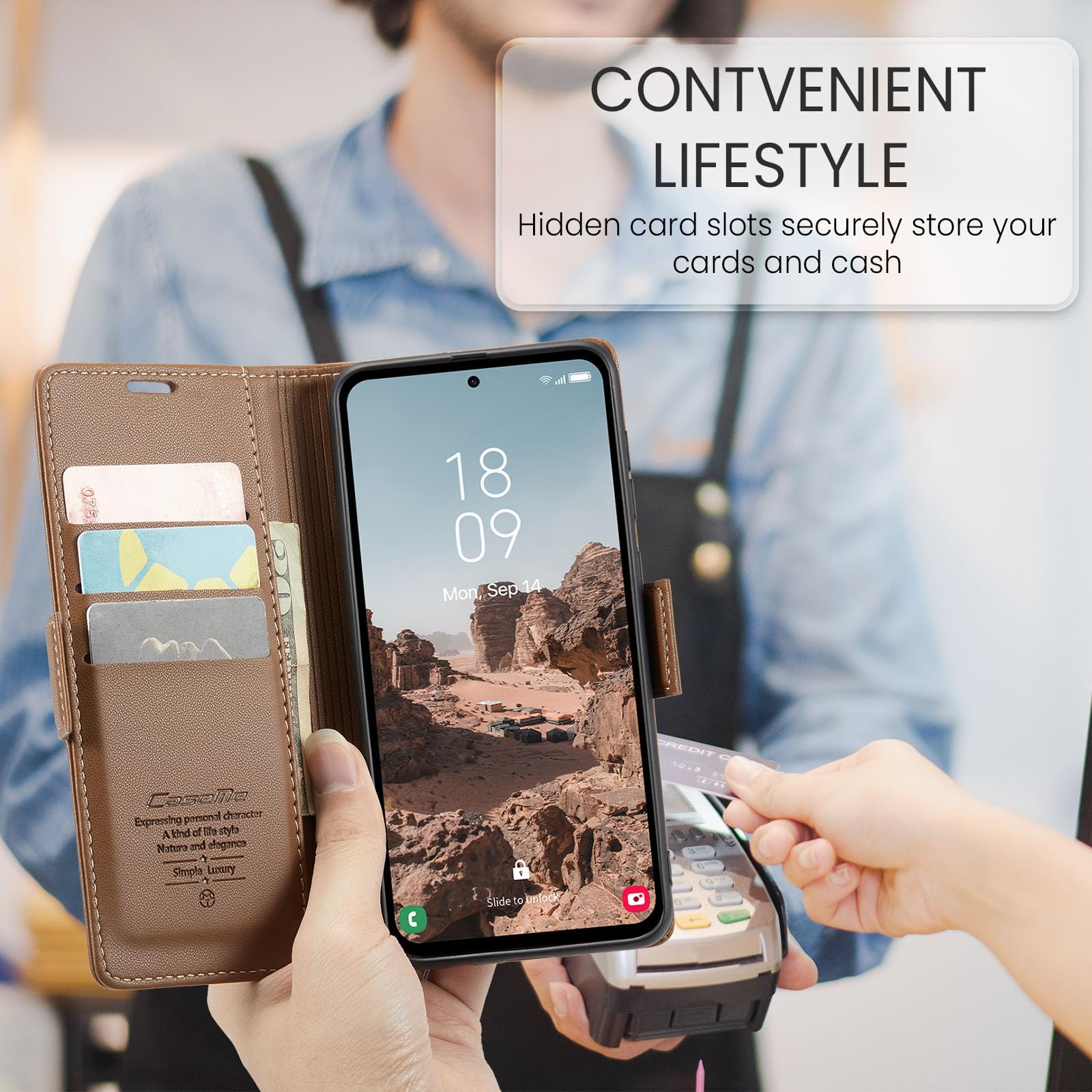 Bounceback Wallet Case for Samsung A56 - Brown -7 Bounceback Wallet Case for Samsung A56 - Brown -7