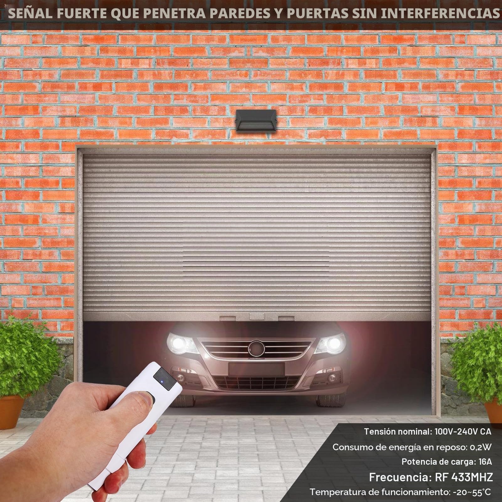 Paquete de 4 controles de persianas inalámbricos - Interruptor inteligente - Compatible con interruptor inalámbrico de 230 V - Adecuado para persianas enrollables, estores, persianas - Interruptor