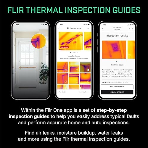 Miniatura 7 de FLIR Edge - Cámara térmica inalámbrica Bluetooth para teléfonos inteligentes, compatible con todos los dispositivos iOS y Android, resolución súper