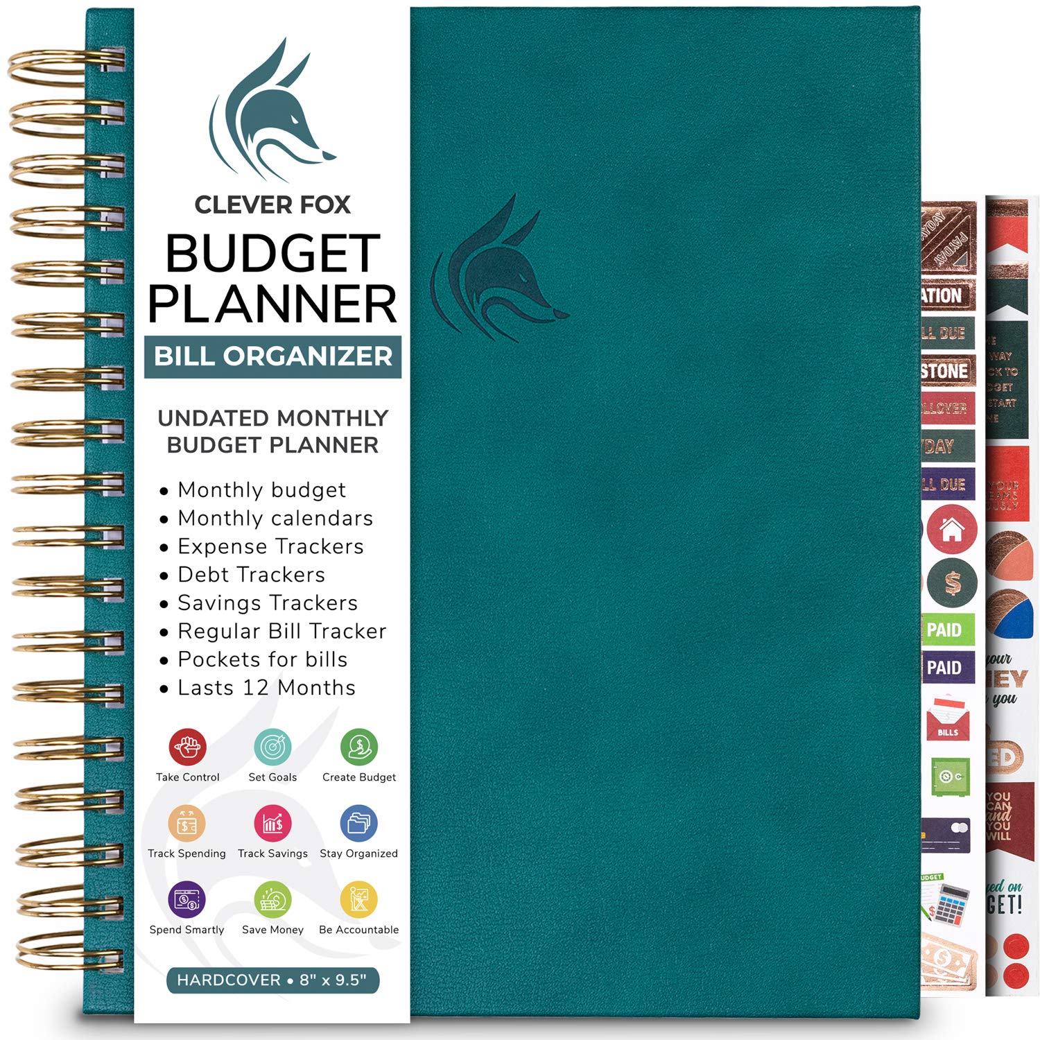 Clever Fox Budget Planner & Monthly Bill Organizer with Pockets. Expense Tracker Notebook, Budgeting
