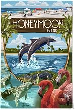 Lantern Press 36x54 Inch Giclee Print, Honeymoon Island, Florida, Montage