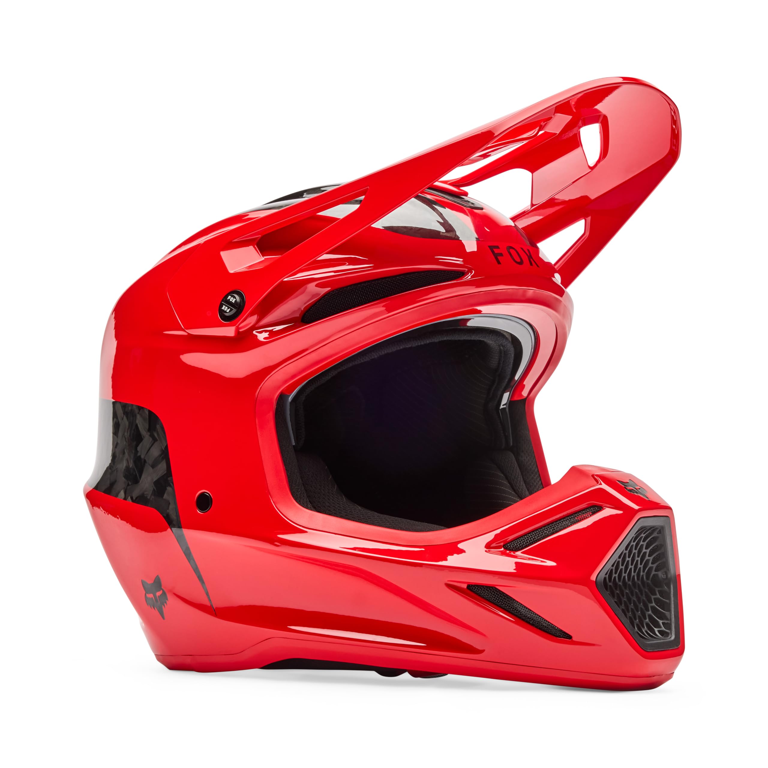 FOX V3 RS Fracture Carbon Kask motocrossowy, czerwony, M (57/58)