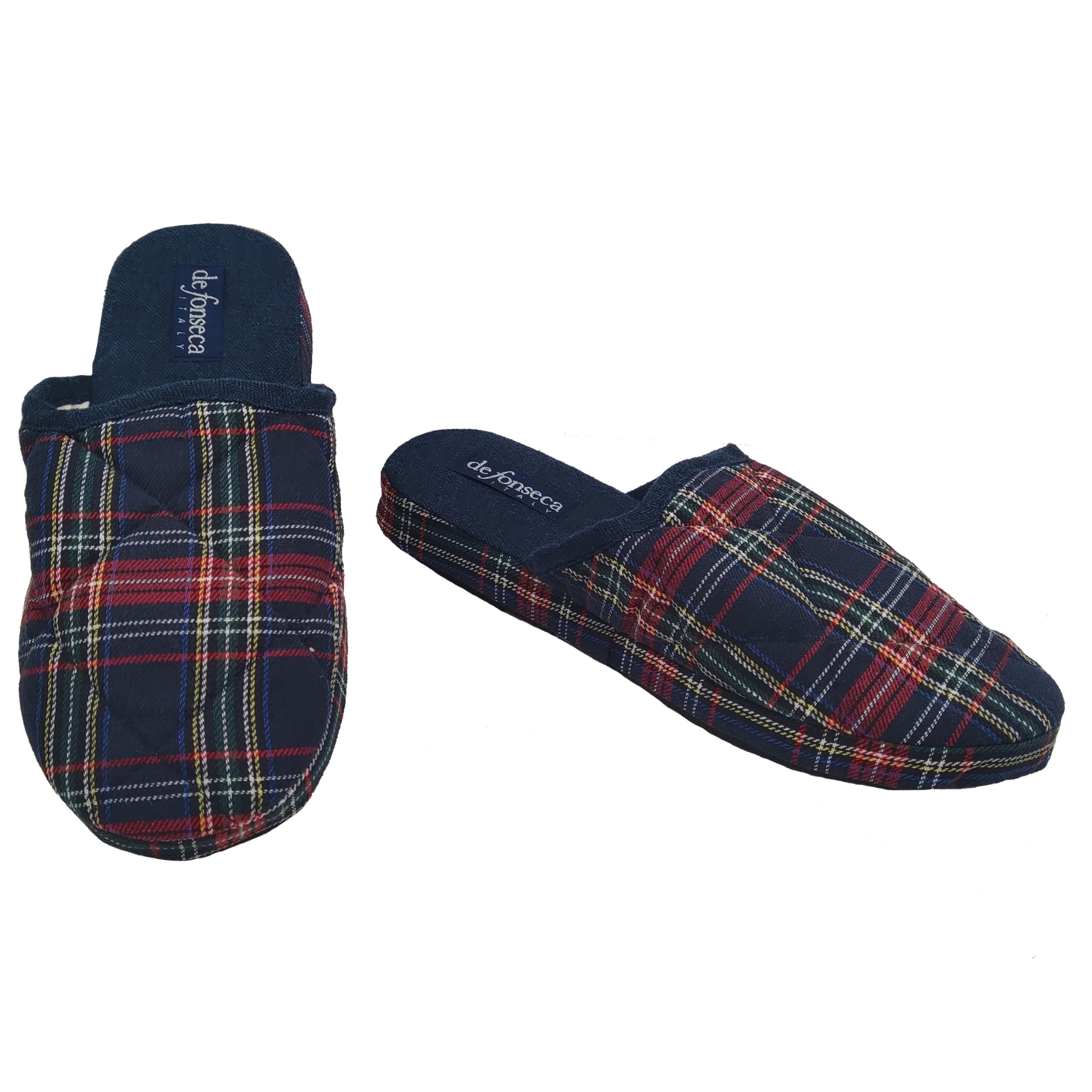 de fonsecaDeFonseca Men's Milanese Slippers Winter Closed at Home, Washable and for Guests