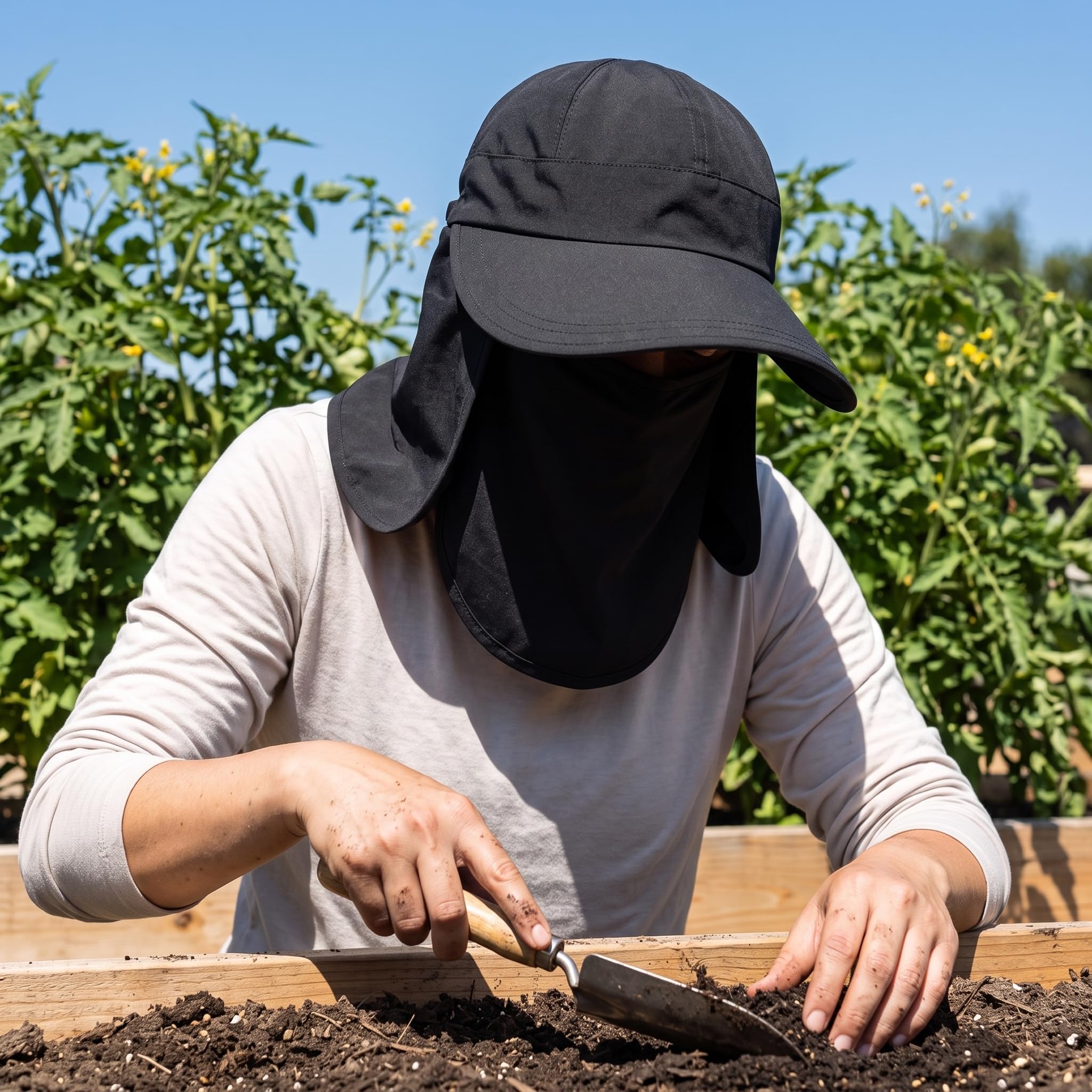 Chapeau Soleil Anti- pour Hommes et Femmes, avec Rabat Cou Détachable, Idéal Randonnée et Pêche