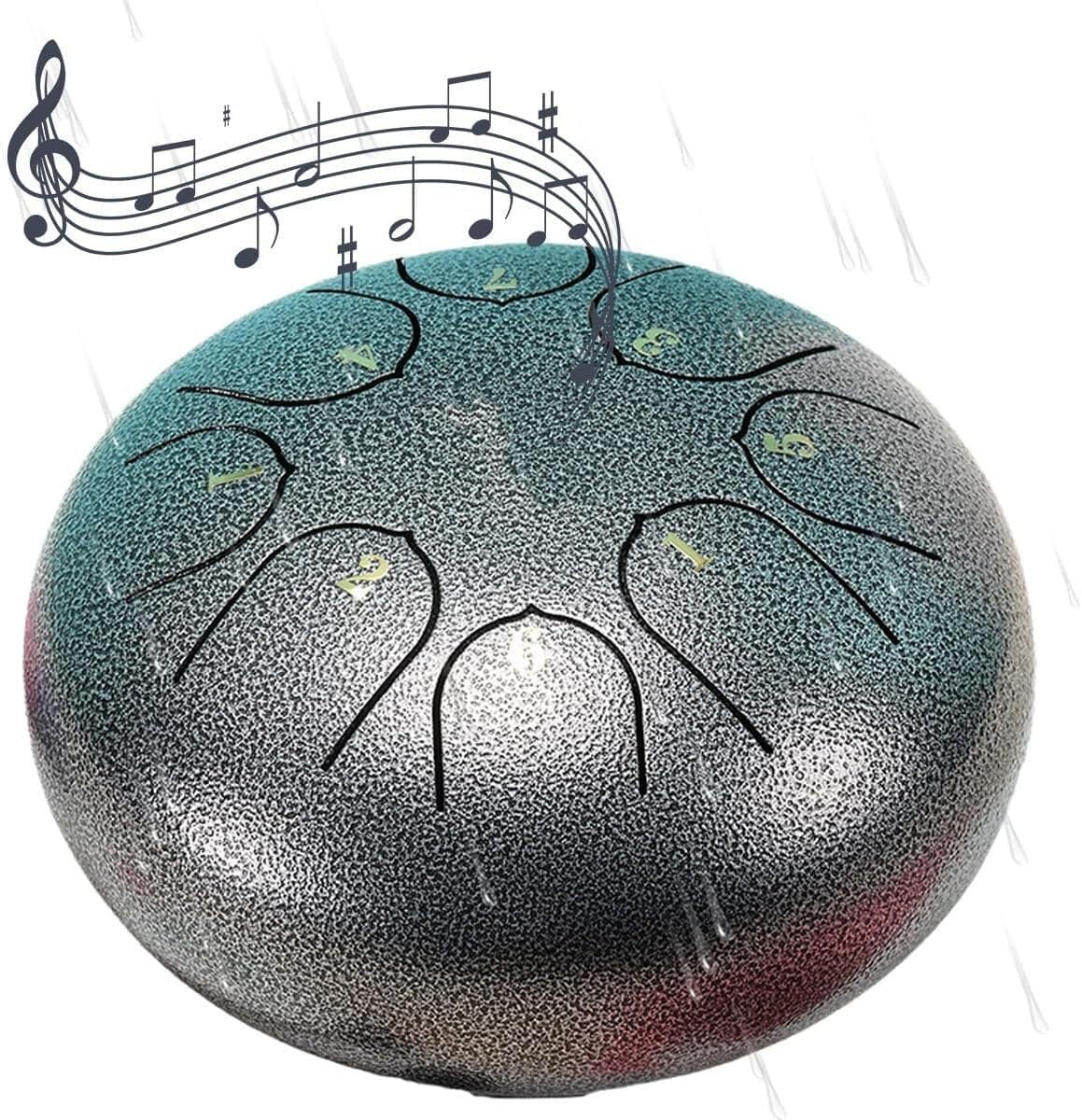 Accurate Sounds Rain Drum: accordatura standard internazionale - Rimani fedele alle norme globali con questo tamburo accordato con precisione, che offre un'esperienza musicale indimenticabile(Silver)