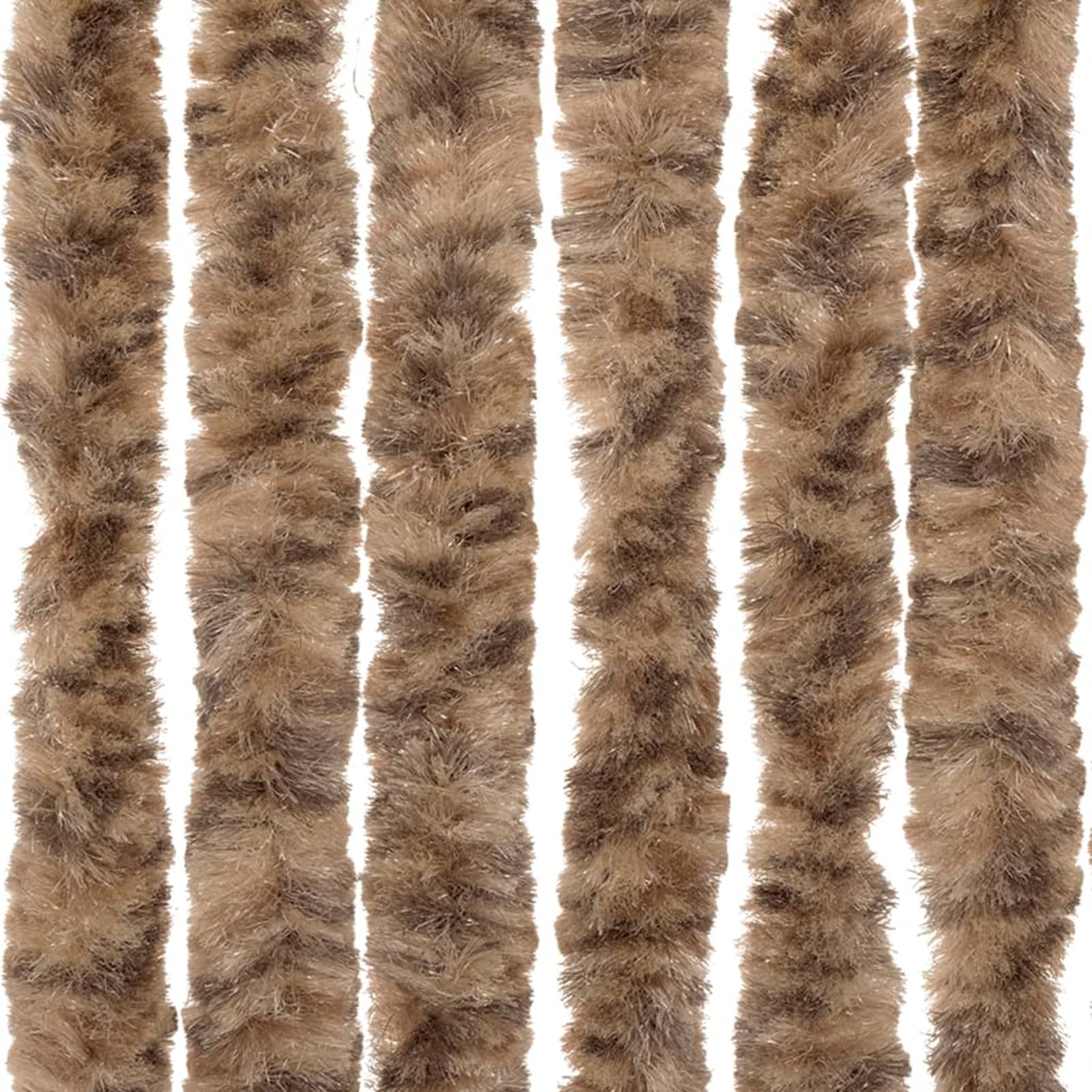 JUDYY Tenda Antimosche Beige e Marrone Scuro 100x220 cm in Ciniglia,Tenda Antimosche per Finestre e Porte Leggera Resistente all'Acqua Silenziosa Zanzariera Antiisetti-377323