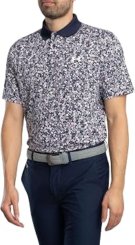 Under Armour Mens Matchplay Printed Golf Polo Midnight Navy/Downpour Gray/Midnight Navy XX-Large