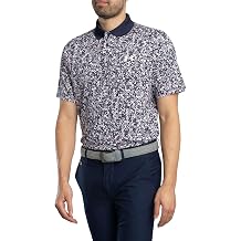 Under Armour Mens Matchplay Printed Golf Polo Midnight Navy/Downpour Gray/Midnight Navy XX-Large