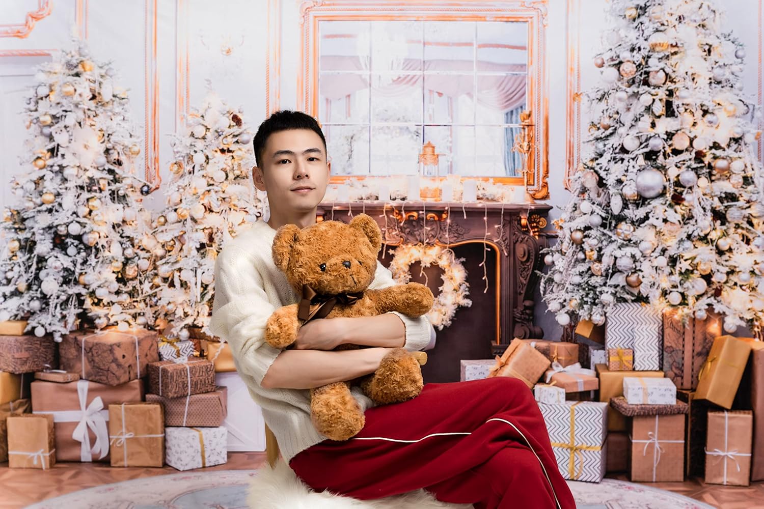 Creative Product Kate Christmas Backdrops Christmas Photography Backdrops Xmas Party Decoration Background Indoor Photo Booth Props,10x10ft Creative Product Kate Christmas Backdrops Christmas Photography Backdrops Xmas Party Decoration Background Indoor Photo Booth Props,10x10ft