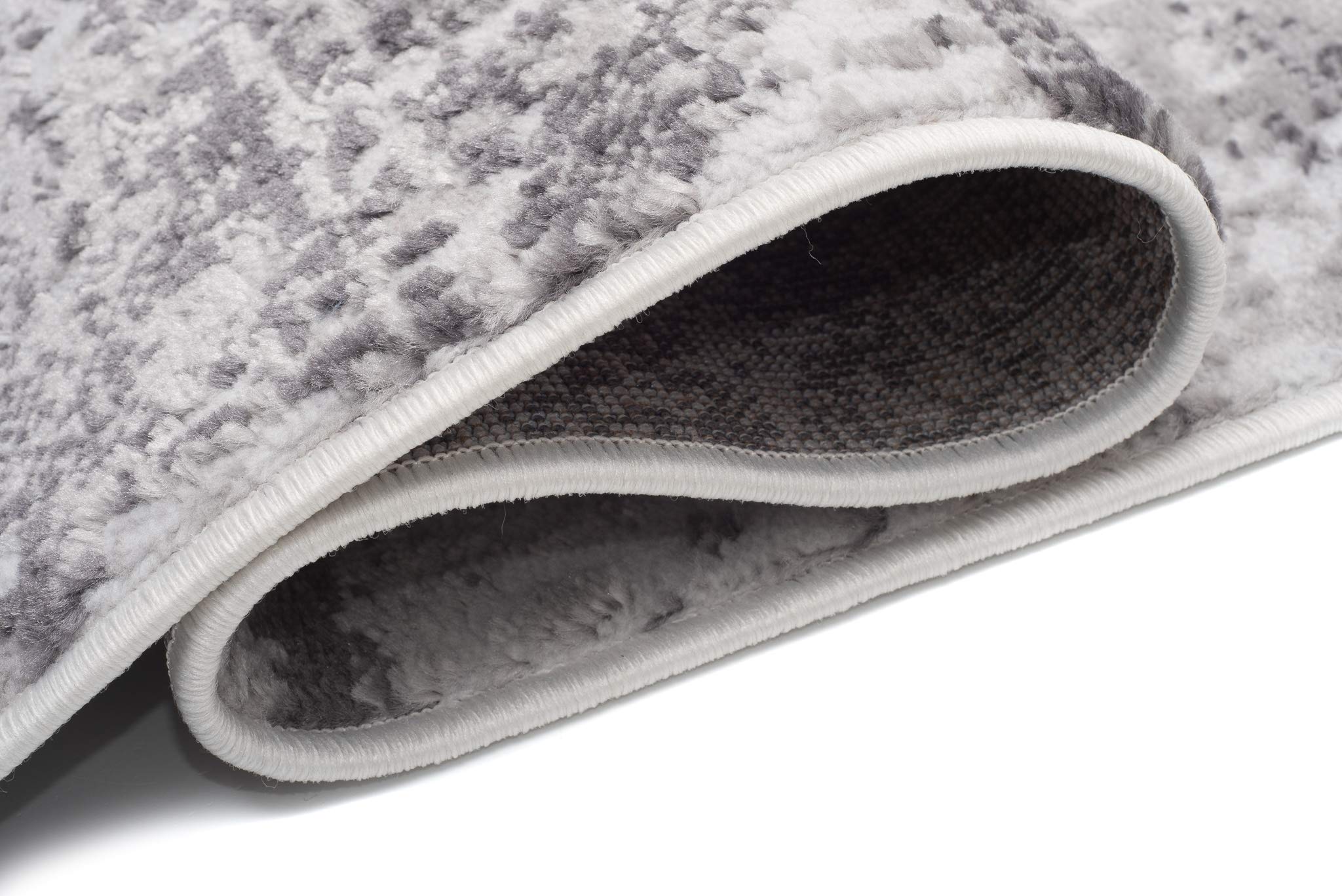 TAPISO Sky Tapis de Salon Chambre Salle à Manger Adulte Bureau Design Moderne Anthracite Gris Clair Moucheté Motif Abstrait Poil Court Moelleux 140 x 200 cm