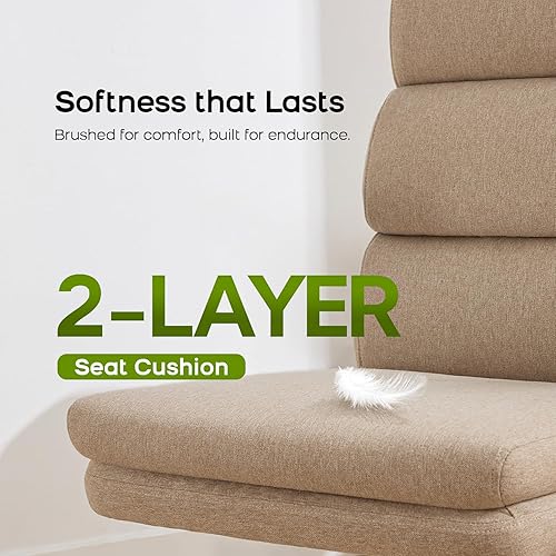 Miniatura 6 de Silla de Oficina Ajustable para Escritorio de Respaldo Medio Ejecutiva Cómoda de Tela Ergonómica con Soporte para la Espalda Silla de Computadora