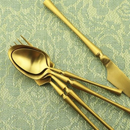 Miniatura 7 de Gugrida Juego de cubiertos único y hermoso, juego de cubiertos iridiscentes de 20 piezas  Juego de cubiertos reutilizables de acero inoxidable 1810