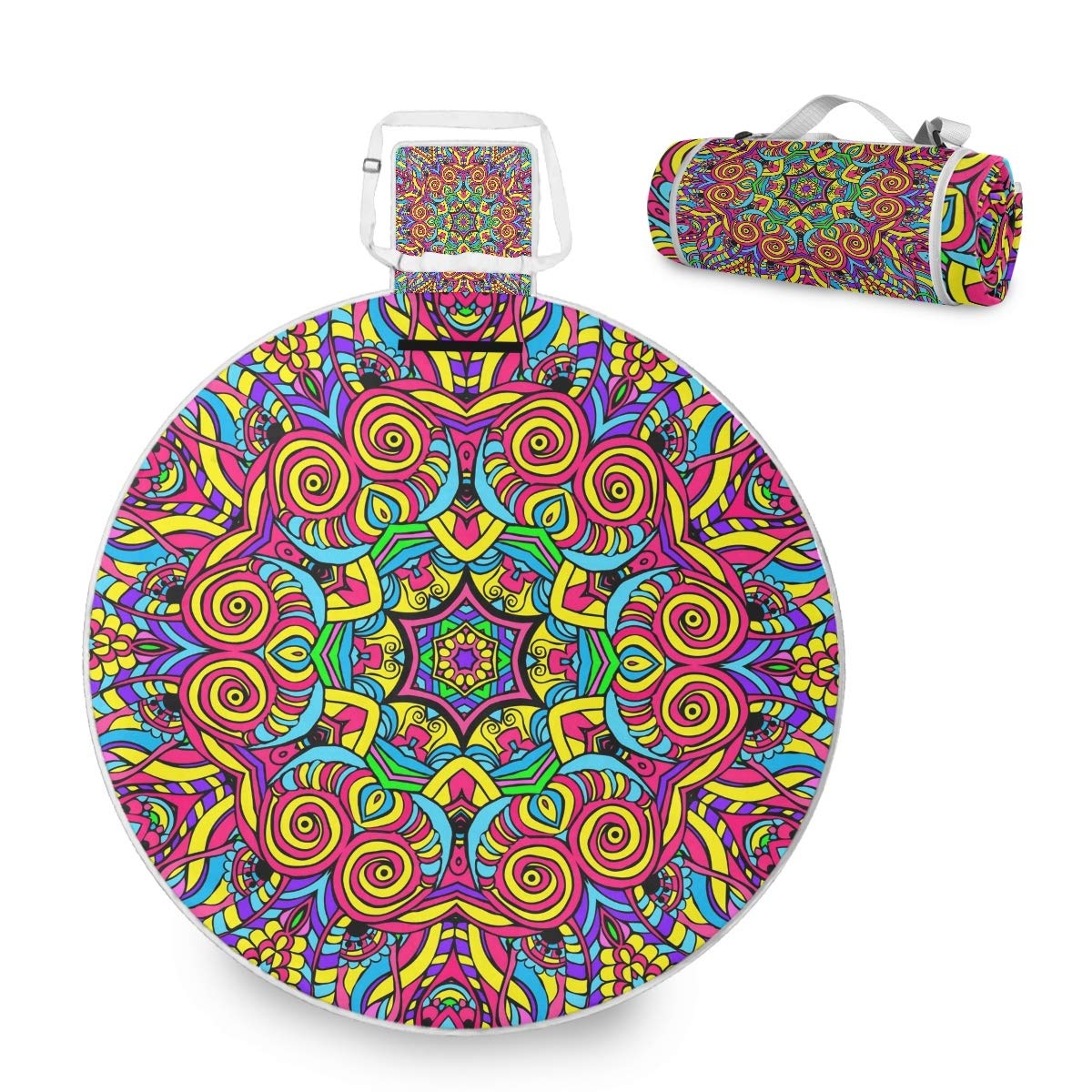 ALAZA Round Waterproof Picnic Blanket