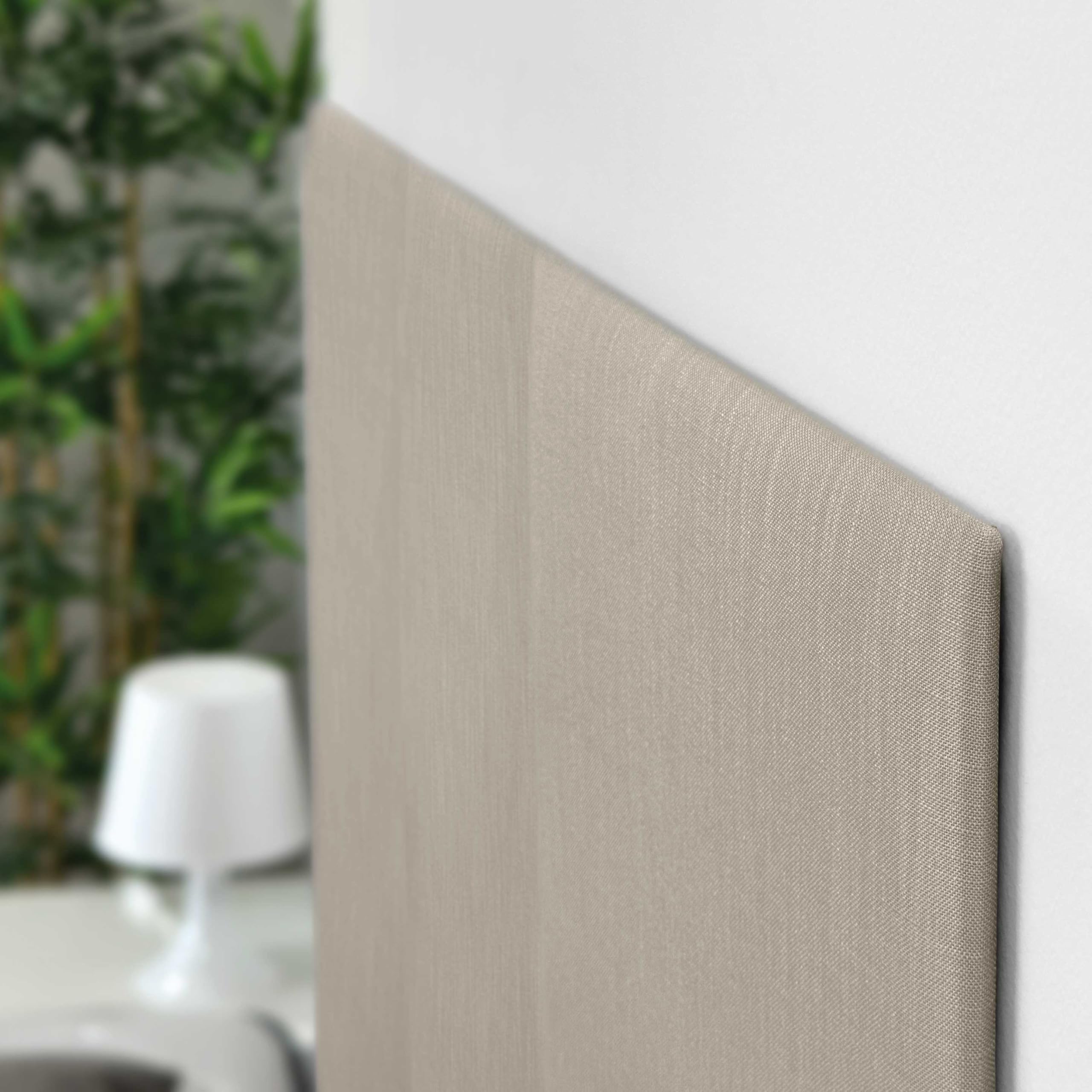 DHOME Testiera Imbottita in Lino Naturale Liscio Antimacchia Design Modulabile Verticale Autoadesivo Testata Letto Camera da Letto Imbottita (Beige, 180cm, Altezza 135cm, x4)