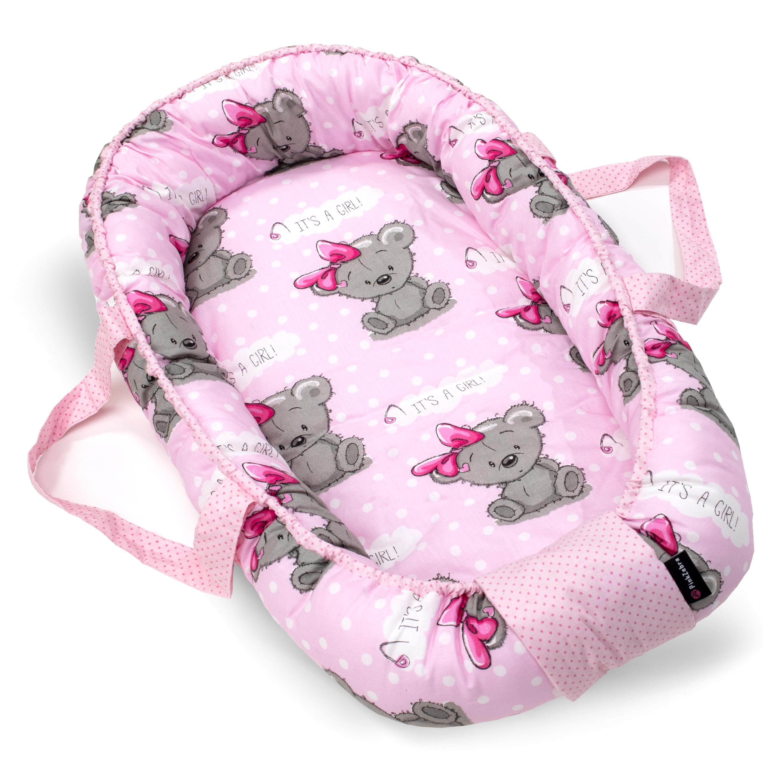 PinkZebra Sac de transport 2 en 1 pour poupées de bébé et poupées en tissu jusqu'à 48 cm, sac de transport 2 en 1 et lit de poupée, portraits d'animaux
