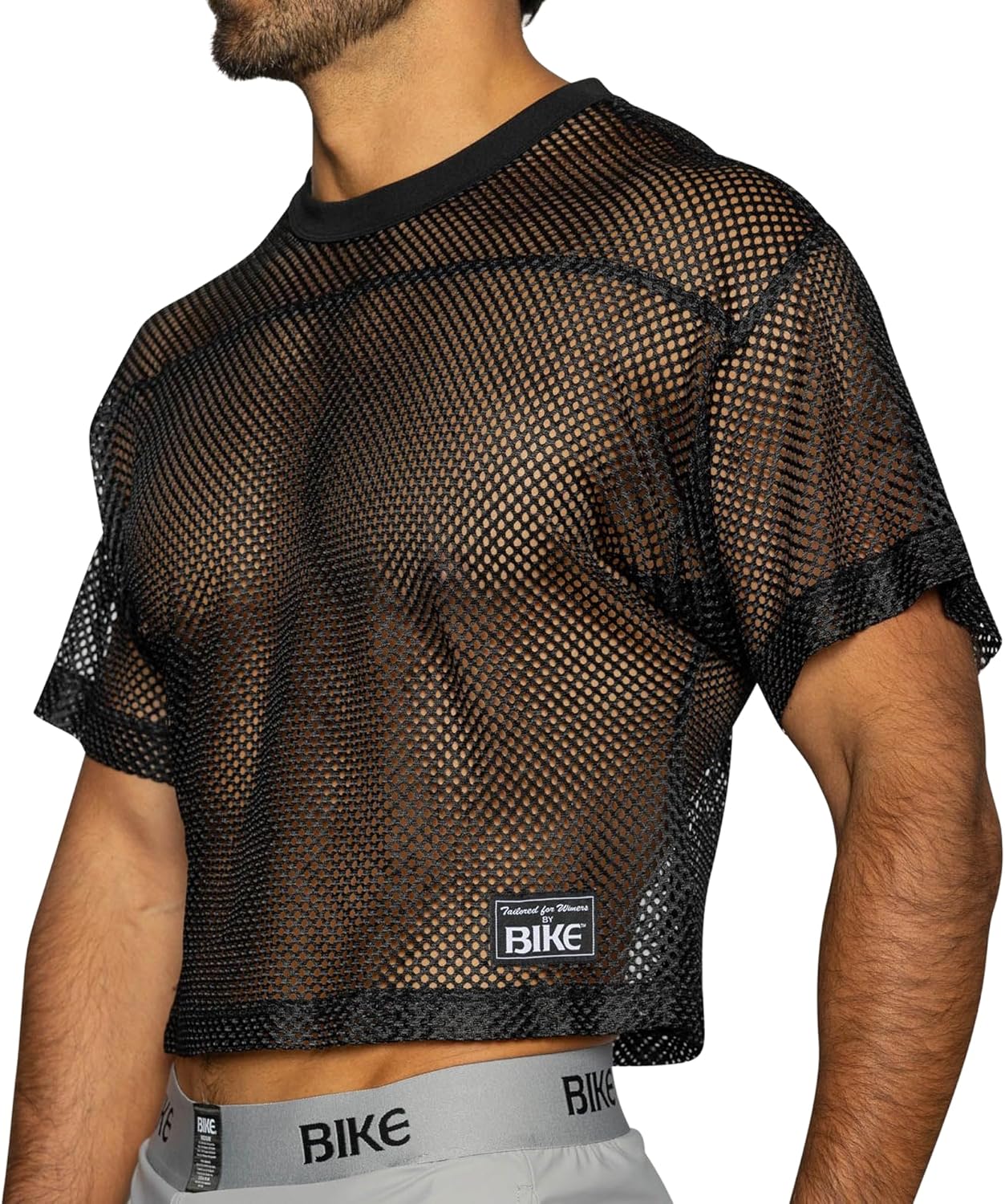 Bike Athletic Unisex Short Sleeve Practice Jersey, Soft Lightweight Performance Fabric Crop Top, Loose Fit Athletic