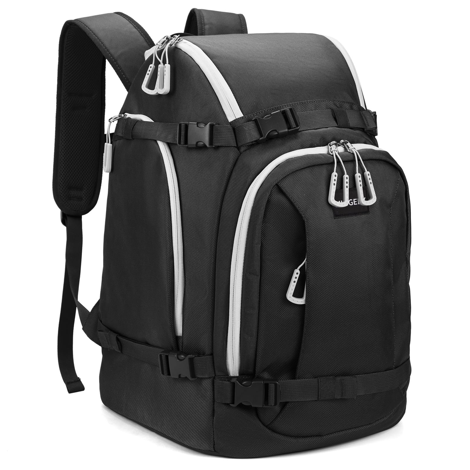 MIGGEEY Borsa per scarponi da sci con scomparto per casco e scomparto per stivali [50 l], zaino da sci con tasca per casco, borsa da sci con funzione di tracolla e spazio per accessori da sci