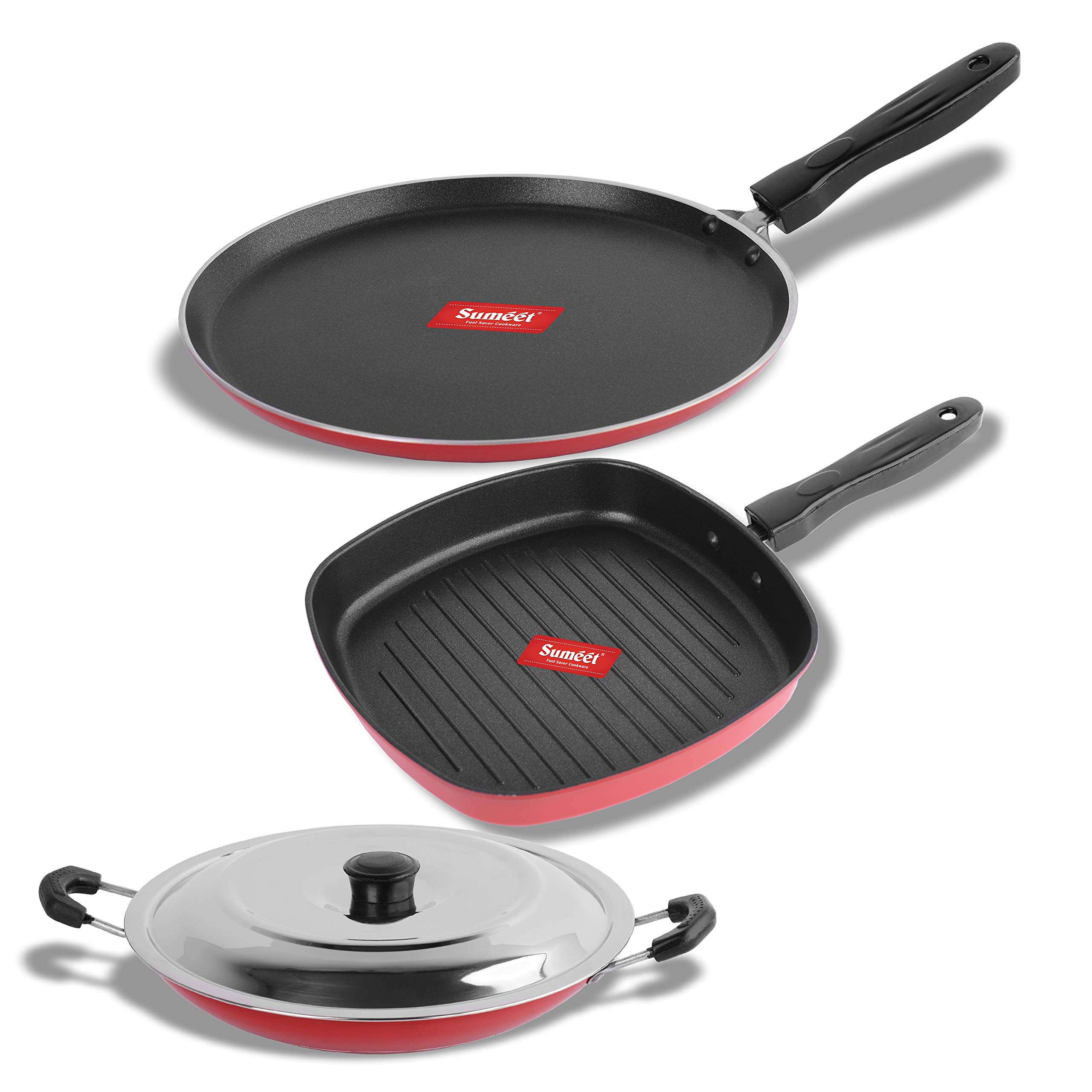 Buy Sumeet 2.6mm Thick Non-Stick Flanna Combo set (Dosa Tawa – 26.5cm ...