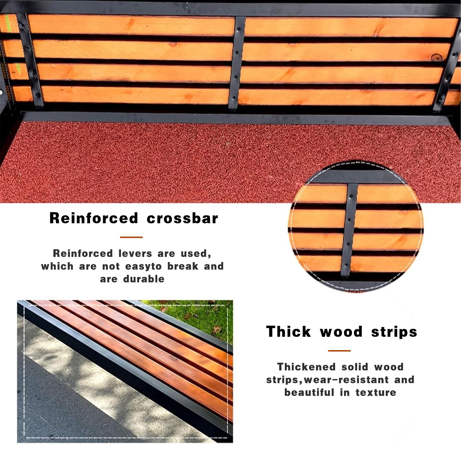 Backless ch Metal e & WeatherResistantSeat Siedzenia na zewnątrz na patio Gars & Par Rozmiar: 150 cm i funkcjonalne