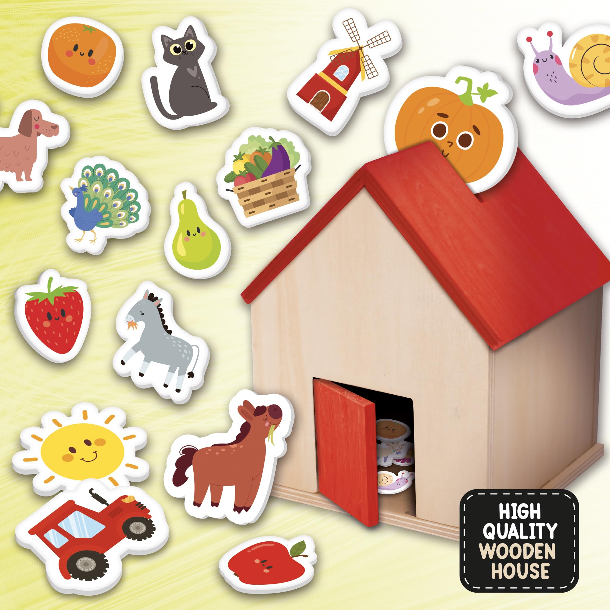 Lisciani CAROTINA Baby Edu Shapes – Bauernhof-Steckspiel Ab 10 Monaten | 6 Tiere, Formen & Farben Lernen, Feinmotorik Fördern