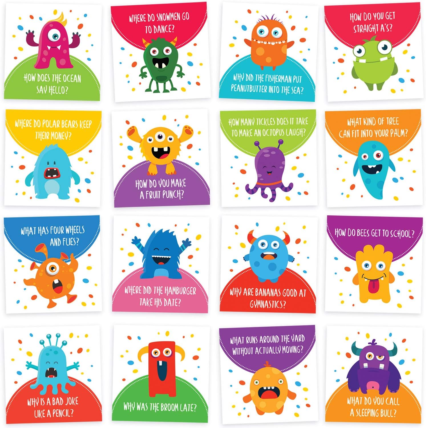 Lunch Box Jokes for Kids - 60 Cute Inspirational and Motivational Thinking of You Notes Cards for Boys & Girls Lunchbox