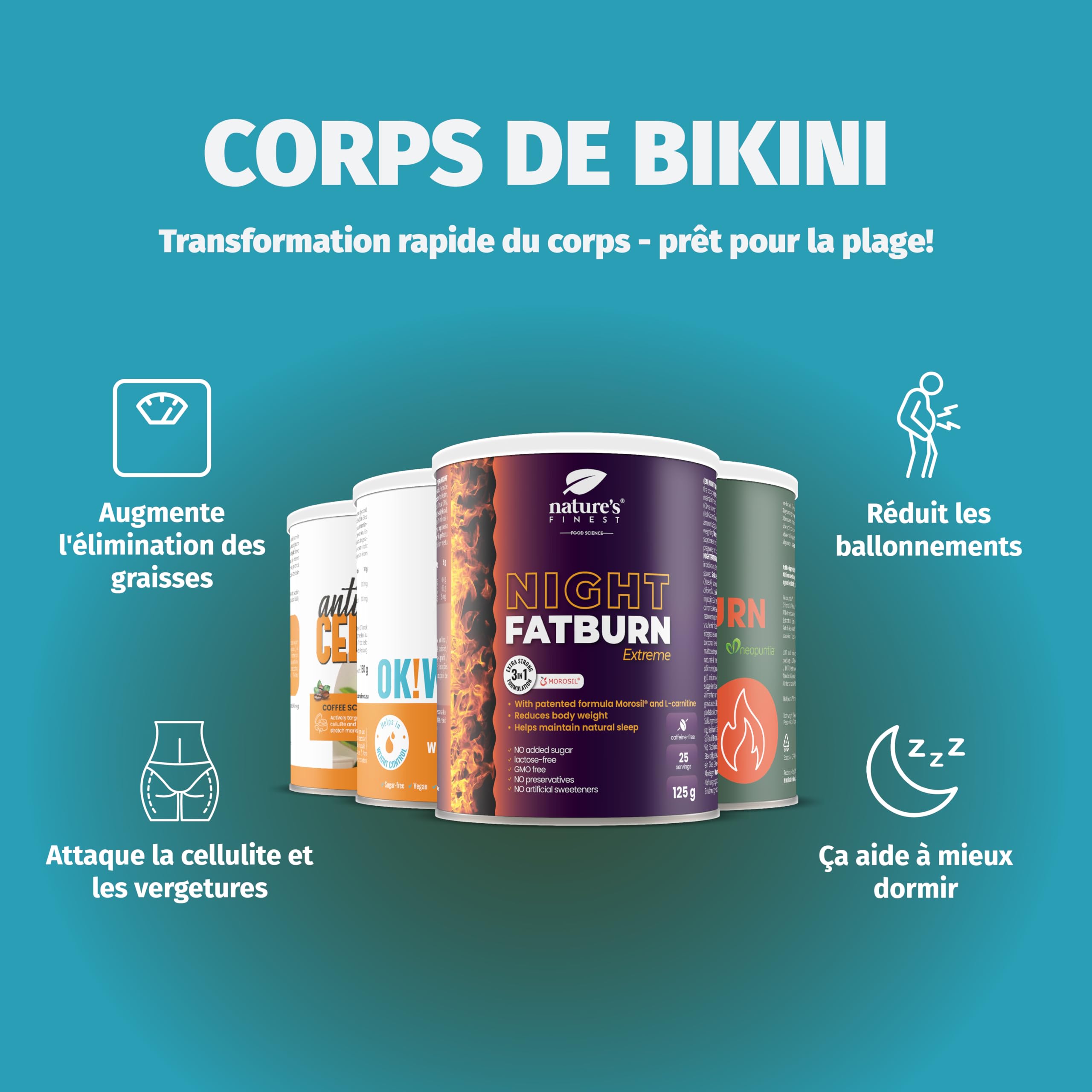 Nature's Finest Bikini Body, Coffret 4 Produits, 600 g