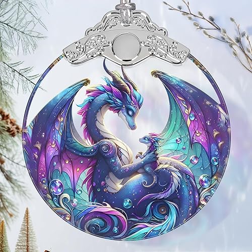 Miniatura 15 de Caballito de Mar de Vidrio Teñido - Adorno Navideño - Adornos Navideños para Árbol - Ideas de Regalo de Vacaciones - Intercambio de Regalos