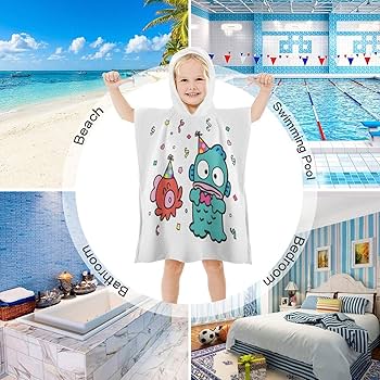 Amazon｜ハンギョドン キッズ バスローブ 子供用 着るタオル