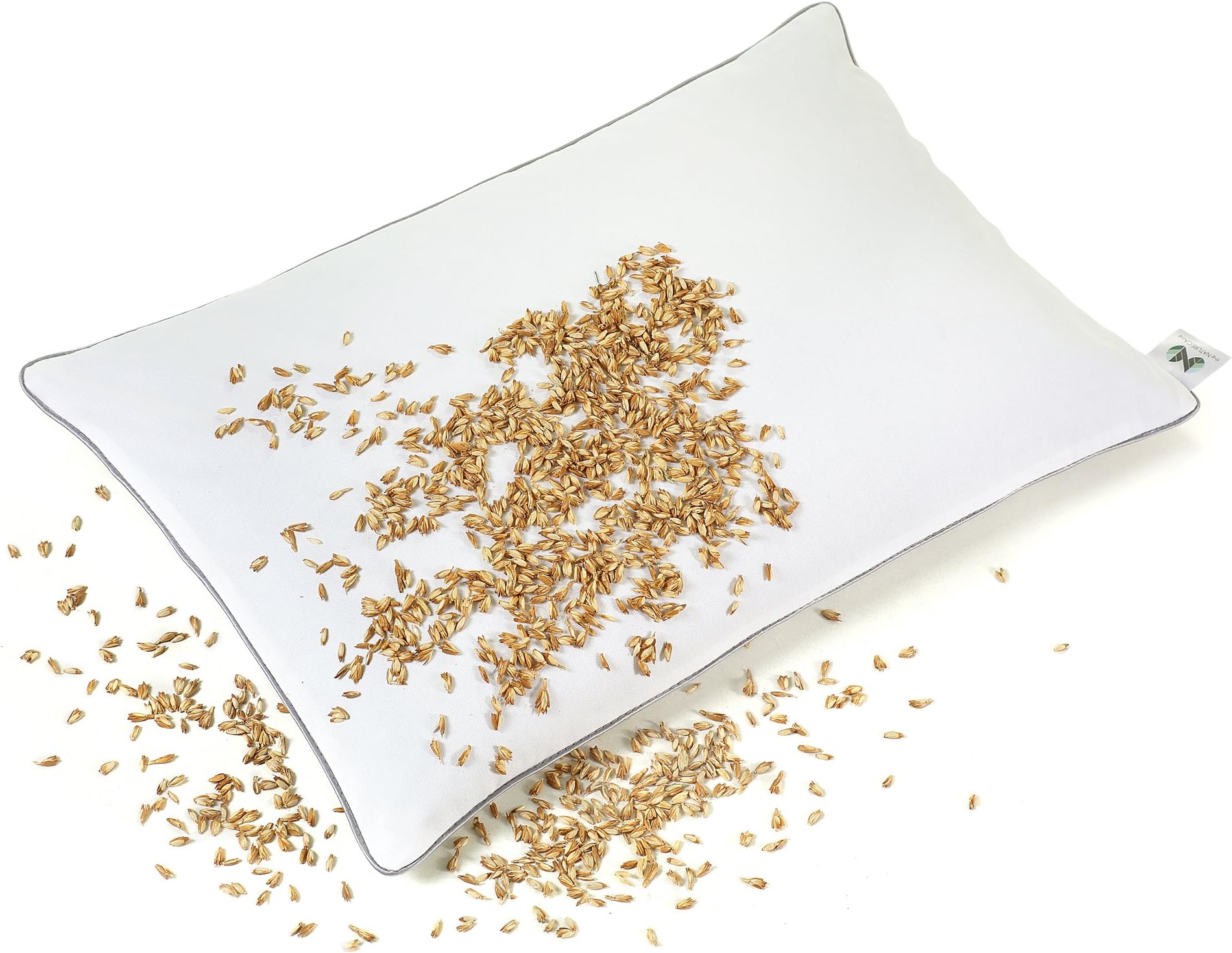 NATURECA Organic Spelt Husk Pillows, Orthopaedic Spelt pillow with pillow case Cotton, Pillow cervical support 40 x 60cm