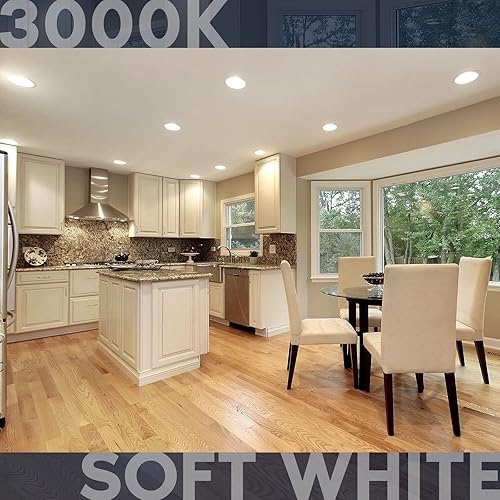 Miniatura 2 de LUXRITE Paquete de 6 bombillas LED BR30, equivalente a 65 W, blanco suave de 3000 K, regulable, 650 lúmenes, bombillas LED de inundación, 8.5 W,